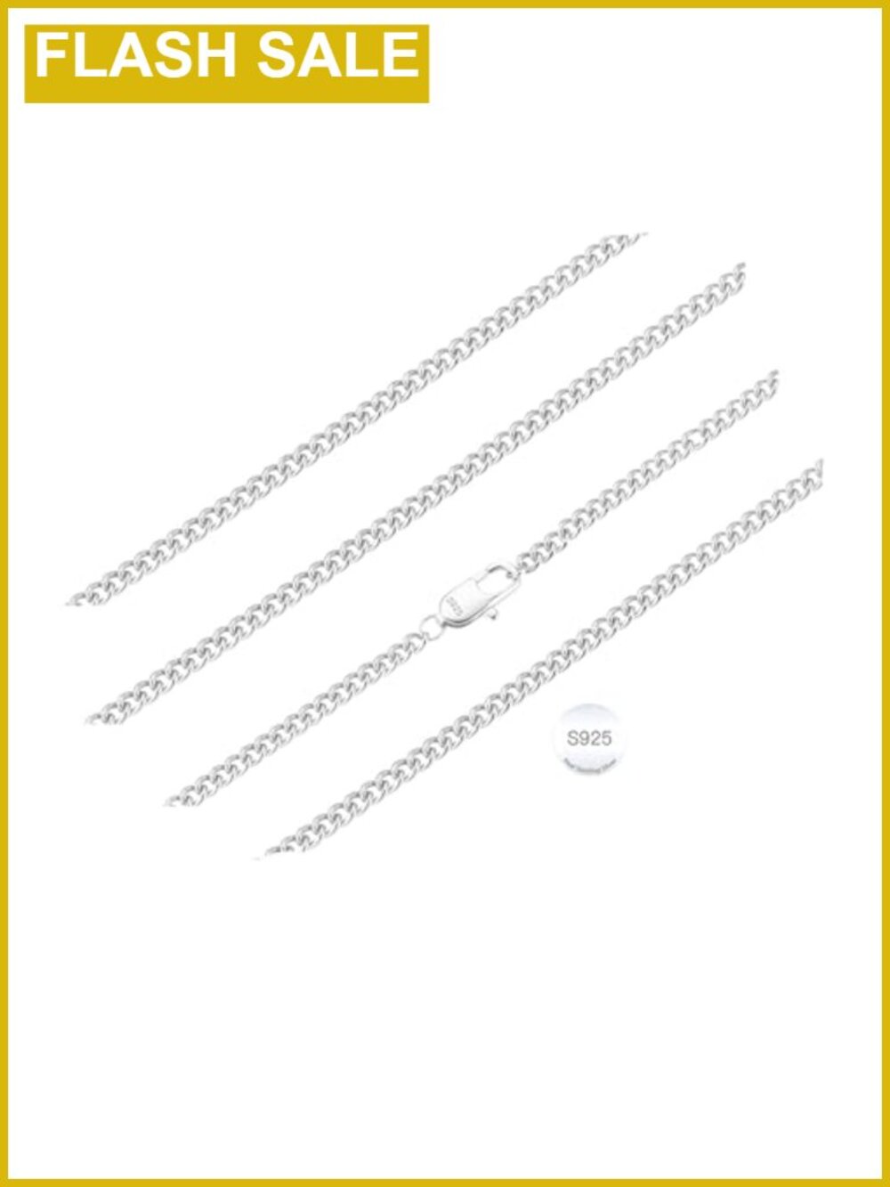 925 Sterling Silver Chain Necklace for Women - Italian Craftsmanship